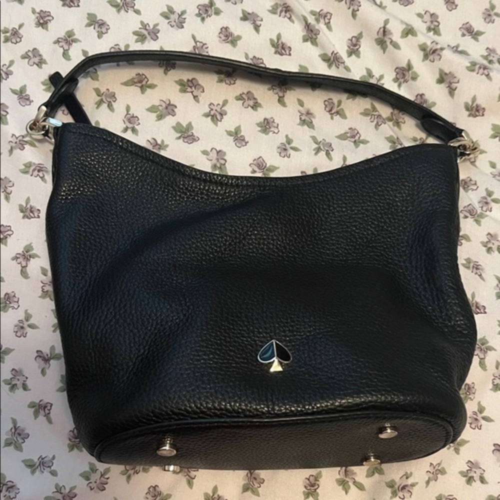 Kate Spade Black Pebbled Leather Shoulder Bag perfect condition ♠️